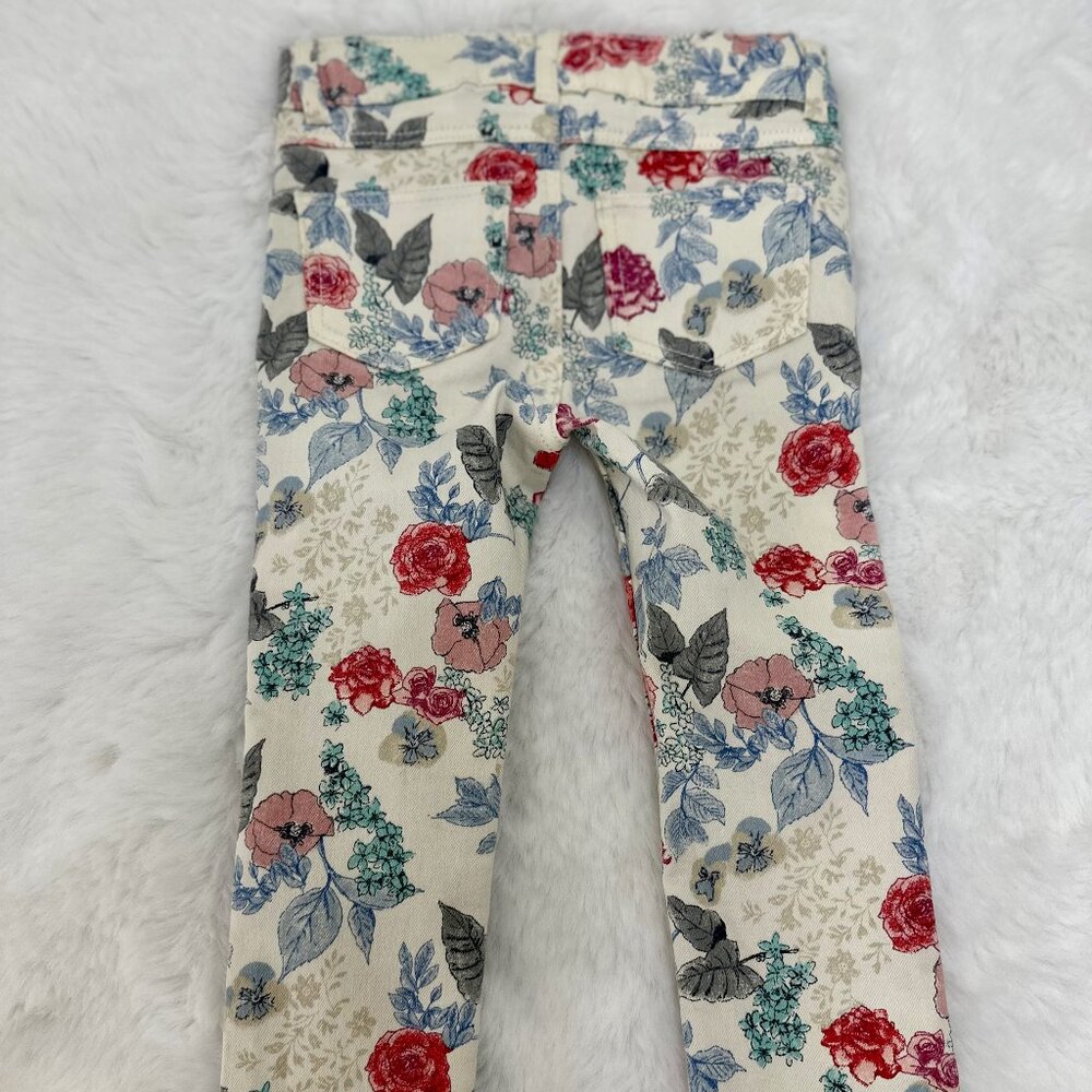 H&M Baby Floral Print Skinny Jeans – Cream Multi - Picture 5 of 11